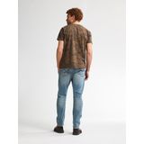 Petrol Industries - Provo - All-over Print T-shirt - Bruin - 100% Organisch Katoen