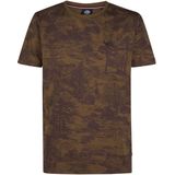 Petrol Industries - Provo - All-over Print T-shirt - Bruin - 100% Organisch Katoen