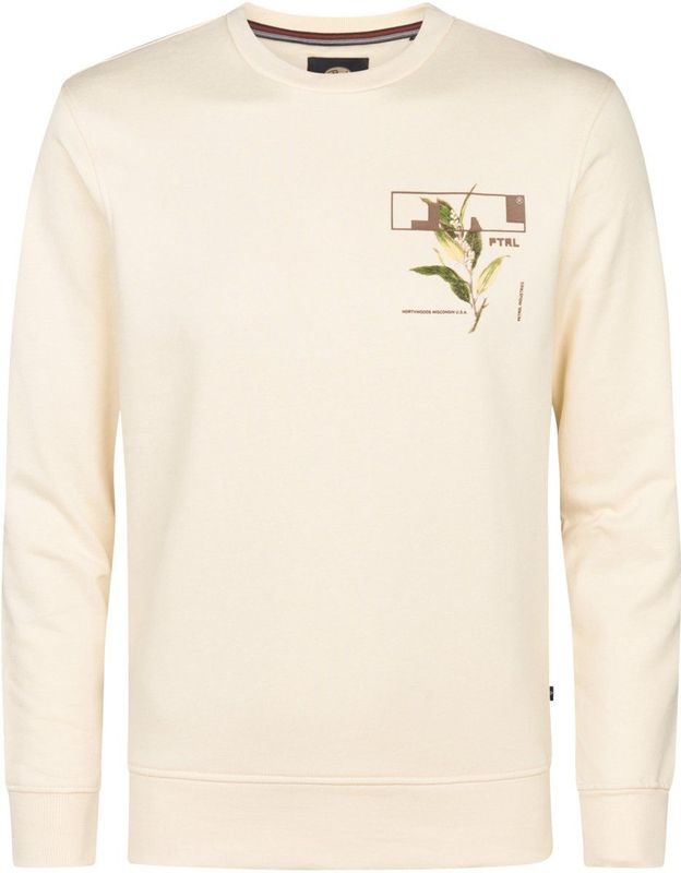 Petrol Industries - Sweater - Raw Sand - Met Print - Mannen