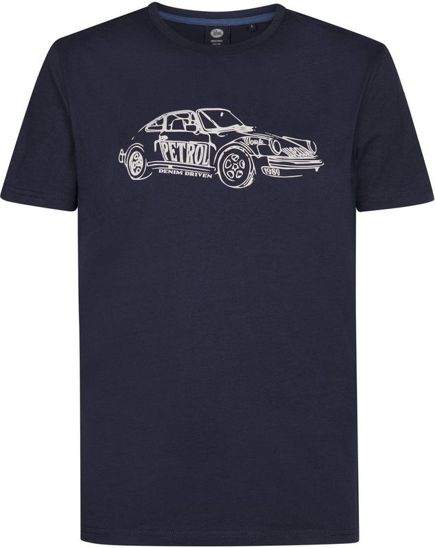 Petrol Industries - Heren T-shirt - Blauw - Autoprint Chisholm