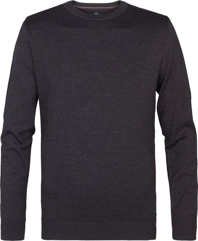 Petrol Industries - Fijngebreide Trui - Blauw - Regular Fit - Pullover