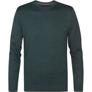 Petrol Industries - Gebreide Half Zip Trui - Groen - 50% Viscose/ 28% Polyester/ 22% Nylon