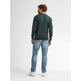 Petrol Industries - Gebreide Half Zip Trui - Groen - 50% Viscose/ 28% Polyester/ 22% Nylon