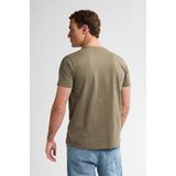 Petrol Industries - Shirt - Mossy Stone - Met Geborduurd Logo