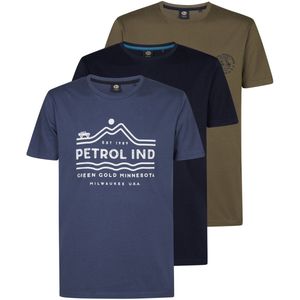 Petrol Industries - Smoky Hill - T-shirts - Diverse - 3-pack - Korte Mouwen