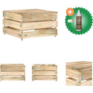 vidaXL Tuintafel pallet geïmpregneerd grenenhout Tuinbank Inclusief Houtreiniger en verfrisser