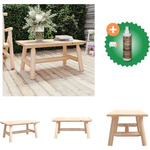 vidaXL Salontafel 90x50x41 cm massief vurenhout Tuinbank Inclusief Houtreiniger en verfrisser