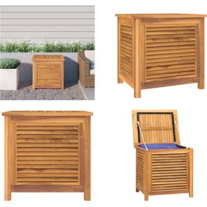 Vidaxl - Gartenbox mit Beutel 60x50x58 cm Massivholz Teak - Gartentruhe - Gartentruhen - Home & Living - Braun