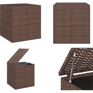 Vidaxl - Garten-Kissenbox pe Rattan 100x97,5x104 cm Braun - Kissenbox - Kissenboxen - Home & Living - Braun
