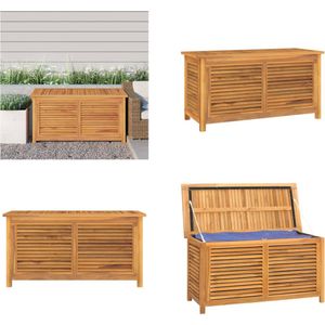 Vidaxl - Gartenbox mit Beutel 114x50x58 cm Massivholz Teak - Gartentruhe - Gartentruhen - Home & Living - Braun
