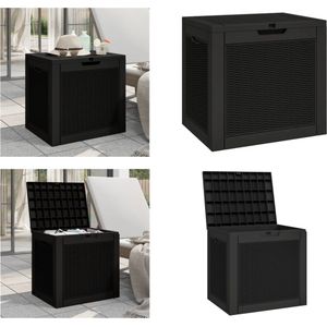 Vidaxl - Gartenbox Schwarz 55,5x43x53 cm Polypropylen - Gartentruhe - Gartentruhen - Home & Living - Schwarz