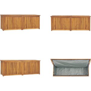 vidaXL Tuinbox 150x50x55 cm massief teakhout - Tuinbox - Tuinboxen - Tuinkist - Houten Box