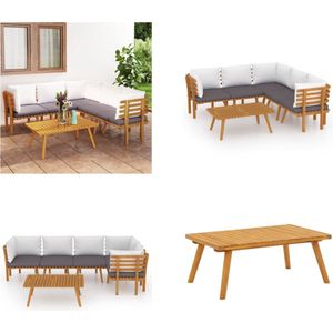Vidaxl - 6-tlg. Garten-Lounge-Set mit Kissen Massivholz Akazie - Gartensofa - Loungemöbel - Gartenmöbel - Holztisch - Akasienholz - Home & Living