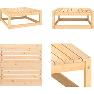 vidaXL Tuinvoetenbank 70x70x30 cm massief grenenhout - Voetenbank - Voetenbanken - Voetenbankje - Voetenbankjes