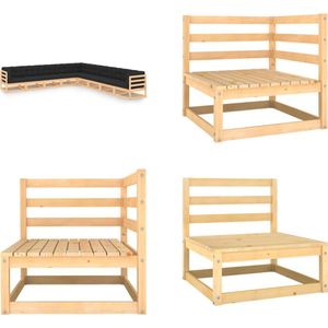 Vidaxl - 9-tlg. Garten-Lounge-Set mit Kissen Massivholz Kiefer - Gartensitzgruppe - Loungemöbel - Gartenmöbel Set - Kiefernholzmöbel - Rattan Möbel