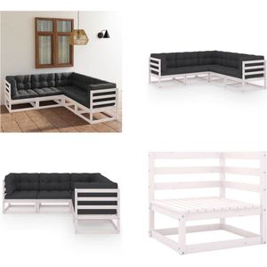 Vidaxl - 5-tlg. Garten-Lounge-Set mit Kissen Kiefer Massivholz - Garten Lounge Set - Kiefernholzmöbel - Outdoor Möbel - Gartenmöbel - Loungemöbel