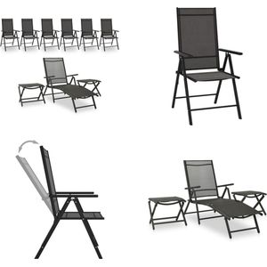 vidaXL 9-delige Loungeset zwart en antracietkleurig - Loungeset - Loungesets - Lounge Set - Lounge Sets