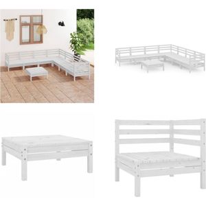 8-tlg. Garten-Lounge-Set Massivholz Kiefer Weiß - Outdoor Lounge Set - Gartenmöbel - Holzmöbel - Kiefernholz - Garten Sofa - Home & Living