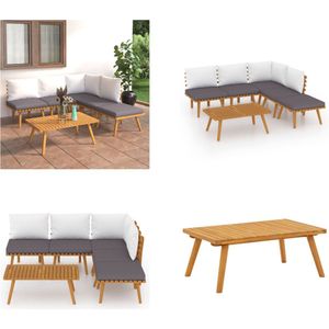 Vidaxl - 6-tlg. Garten-Lounge-Set mit Kissen Massivholz Akazie - Gartensofa - Loungesessel - Gartenmöbeln - Rattan Möbel - Holz Gartenmöbel - Home &