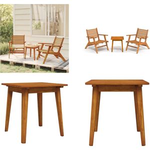 vidaXL 3-delige Bistroset massief acaciahout Tuinstoel - Bistro Set - Acacia Hout - Buitentijm - Tuintafel - Lounge Set - Buitenkamer - Bistroset - Bistrosets - Bistro Set - Loungeset