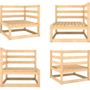 Vidaxl - Garten-Ecksofa Massivholz Kiefer - Gartensorgsofa - Eckbank - Gartenmöbeln - Kiefernholz Möbel - Outdoor Lounge Set - Home & Living