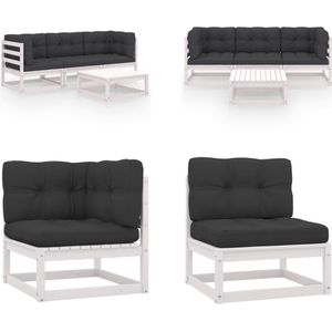 Vidaxl - 4-tlg. Garten-Lounge-Set mit Kissen Kiefer Massivholz - Garten Lounge Set - Kiefernholzmöbel - Outdoor Möbel - Gartenmöbel - Loungemöbel