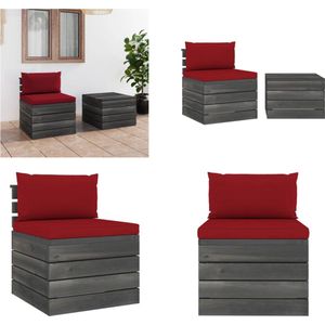 vidaXL 2-delige Loungeset met kussens pallet massief grenenhout - Loungeset - Loungesets - Tuinset - Tuinsets