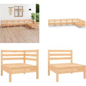 Vidaxl - 7-tlg. Garten-Lounge-Set Massivholz Kiefer - Garten-Lounge-Set - Outdoor-Lounge-Set - Home & Living - Braun