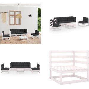 Vidaxl - 6-tlg. Garten-Lounge-Set mit Kissen Kiefer Massivholz - Gartensitzgruppe - Lounge Set - Gartenmöbel - Kiefernholz - Outdoor Möbel - Home &