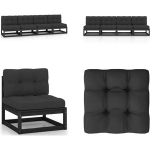 4-Sitzer-Gartensofa mit Kissen Kiefer Massivholz - Gartensofa - Kiefernholzmöbel - Gartenmöbelset - Lounge Möbel - Outdoor Sofa - Home & Living