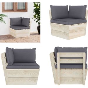 Garten-Paletten-Ecksofa mit Kissen Imprägniertes Fichtenholz - Gartensofa - Palettenmöbel - Outdoor Möbel - Lounge Set - Gartenecke - Home & Living
