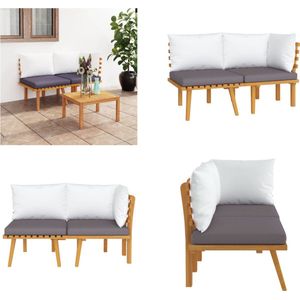 Vidaxl - 2-tlg. Garten-Lounge-Set mit Kissen Massivholz Akazie - Gartensessel - Loungemöbel - Gartenmöbel - Akasienholz Möbel - Gartenloungeset
