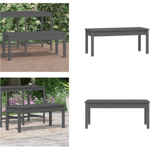 Vidaxl - Gartenbank Grau 109x44x45 cm Massivholz Kiefer - Gartenbank - Holzmöbel - Gartenmöbel - Outdoor Möbel - Kiefernholz - Home & Living