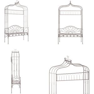Vidaxl - Gartenbank 122 cm Eisen Antik Braun - Gartenbank - Gartenbänke - Home & Living - Braun