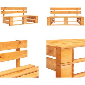 Outdoor-Bank Paletten Holz Honigbraun - Gartenzubehör - Gartenbank - Palettenbank - Holzmöbel - Sitzgelegenheit - Home & Living