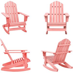 vidaXL Schommelstoel Adirondack massief vurenhout roze - Tuinschommelstoel - Tuinschommelstoelen - Tuin Schommelstoel - Tuin Schommelstoelen
