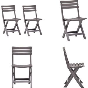 Klappbare Gartenstühle 2 Stk. Kunststoff Mokka - Gartensessel - Kunststoffe Sessel - Outdoor Möbel - Gartenmöbel - Klappbarer Stuhl - Home & Living