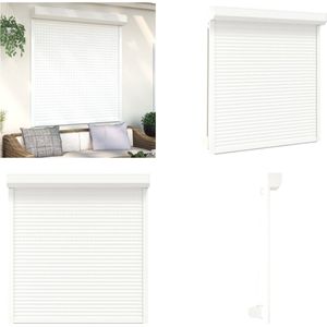 vidaXL Rolluik 140x150 cm aluminium wit - Rolluik - Rolluiken - Jaloezieën - Jaloezieën