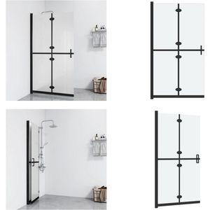 Vidaxl - Faltbare begehbare Duschwand ESG-Glas mattiert 110x190 cm - Duschwand - Duschwände - Home & Living - Transparent