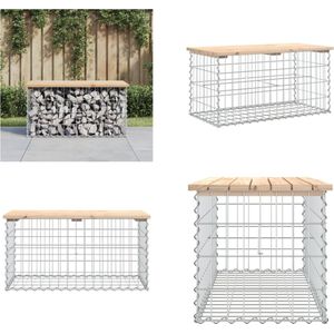 vidaXL Tuinbank Schanskorfontwerp 83x44x42 cm massief grenenhout - Tuinbank - Tuinbanken - Buitenbank - Parkbank