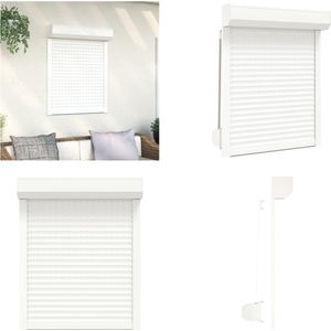 vidaXL Rolluik 70x100 cm aluminium wit - Rolluik - Rolluiken - Jaloezieën - Jaloezieën