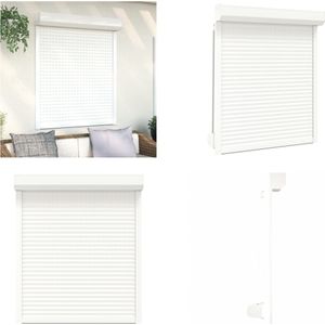 vidaXL Rolluik 110x130 cm aluminium wit - Rolluik - Rolluiken - Jaloezieën - Jaloezieën