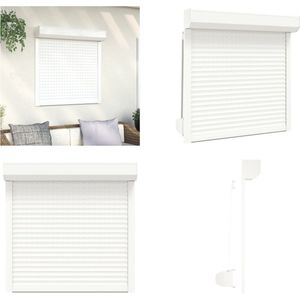 vidaXL Rolluik 100x100 cm aluminium wit - Rolluik - Rolluiken - Jaloezieën - Jaloezieën