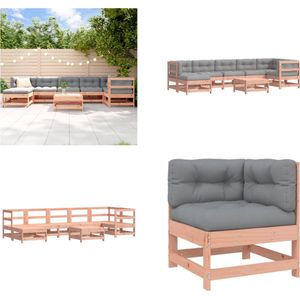 Vidaxl - 8-tlg. Garten-Lounge-Set mit Kissen Massivholz Douglasie - Garten Lounge Set - Garten Lounge Sets - Home & Living - Braun