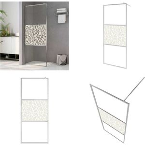 Duschwand für Begehbare Dusche ESG-Glas Steindesign 100x195 cm - Duschwand - Begehbarer Dusche - ESG-Glas - Sicherheitsglas - Steindesign - Home &