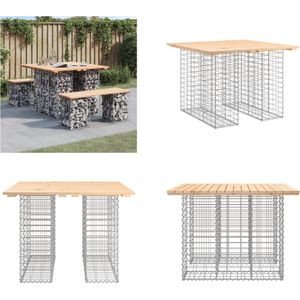 vidaXL-Tuinbank-schanskorfontwerp-100x102x72-cm-massief-grenenhout - Tuinbank - Tuinbanken - Buitenbank - Parkbank