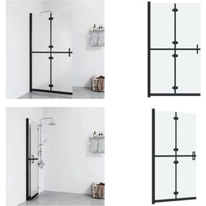 Faltbare begehbare Duschwand ESG-Glas mattiert 80x190 cm - Dusche - Duschwand - ESG-Glas - Faltbar - Dusche Abtrennen - Home & Living