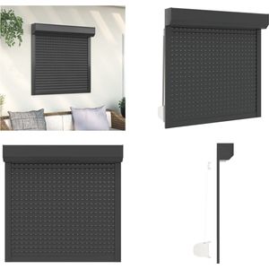 vidaXL Rolluik 100x100 cm aluminium antracietkleurig - Rolluik - Rolluiken - Jaloezieën - Jaloezieën