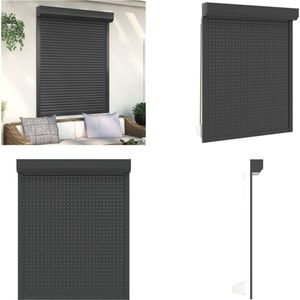 vidaXL Rolluik 120x150 cm aluminium antracietkleurig - Rolluik - Rolluiken - Jaloezieën - Jaloezieën