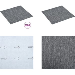 vidaXL Vloerplanken 20 st zelfklevend 1-86 m² PVC grijs - Vloerplank - Vloerplanken - Vloertegel - Vloertegels